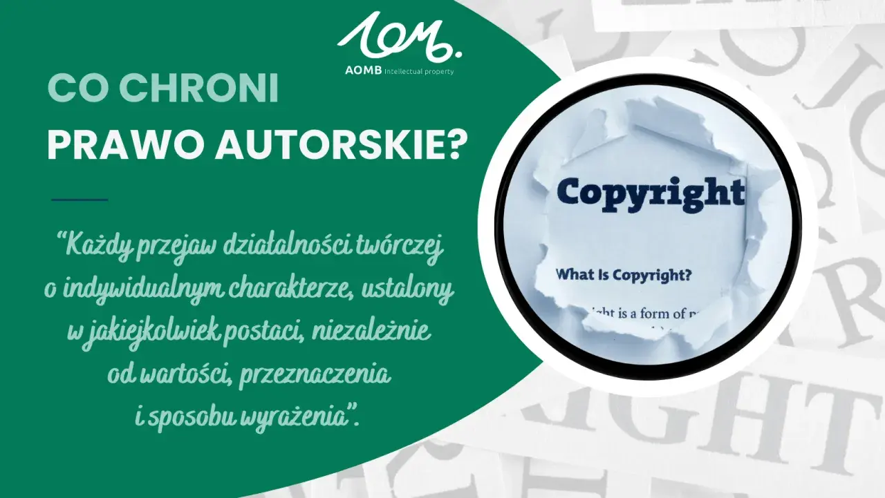 Prawo autorskie chroni każdy przejaw działalności twórczej. Na zdjęciu widać fragment dokumentu z napisem "Copyright", symbolizujący ochronę utworu.