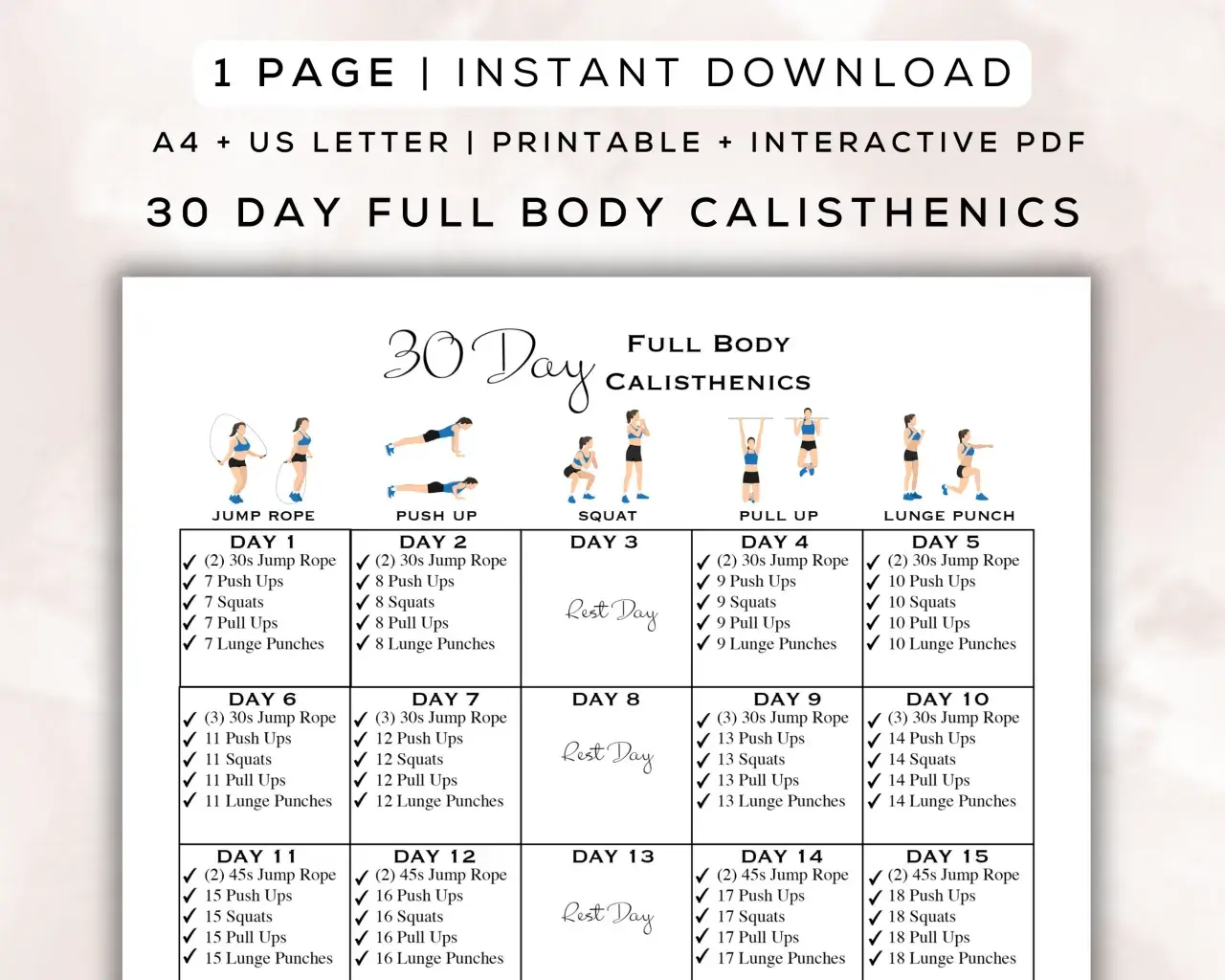 Transforma tu cuerpo con un plan de acción de calistenia de 30 días