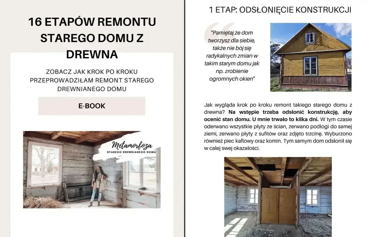 Projekty dobudówki do starego domu z drewna. Etap 1: odsłonięcie konstrukcji. Remont starego domu krok po kroku.