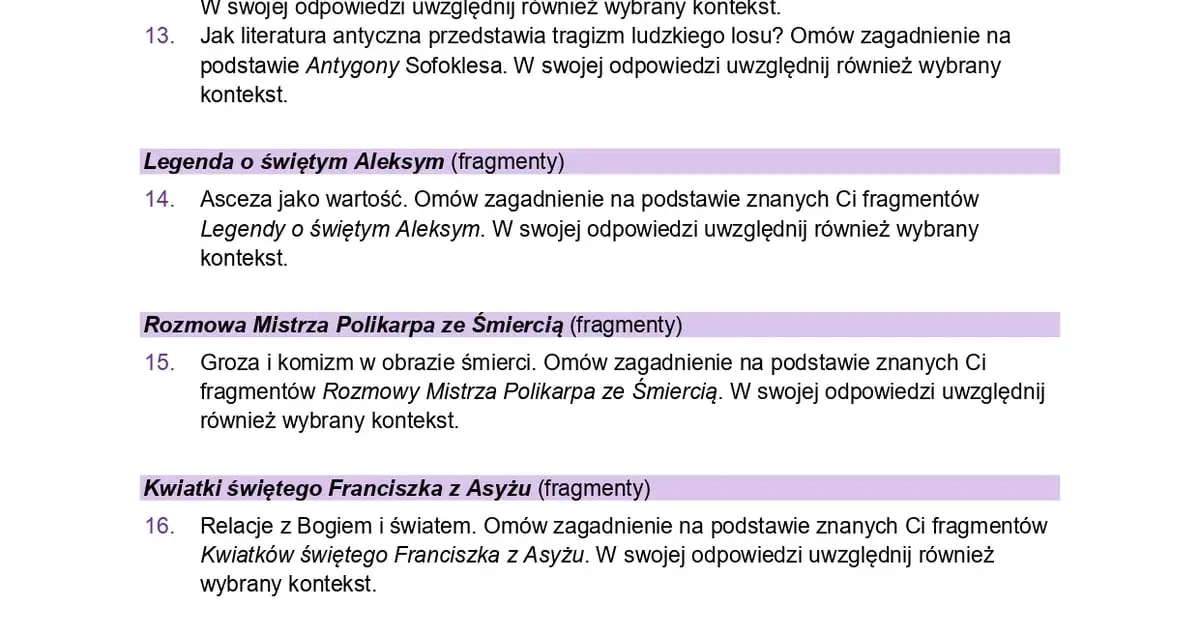 Jak literatura antyczna przedstawia tragizm ludzkiego losu i jego kontekst