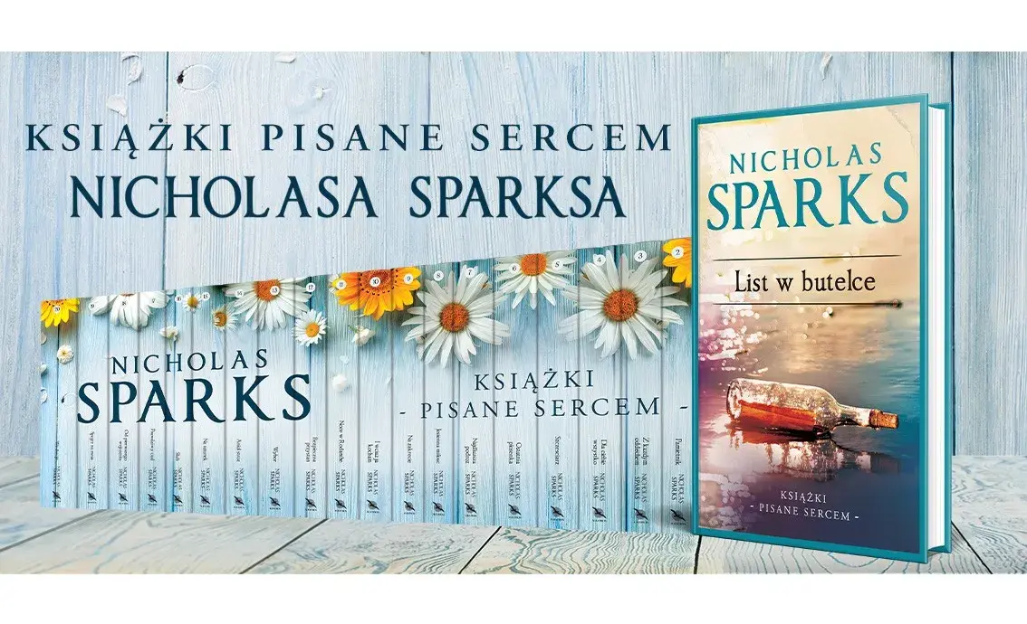 Kompletna lista książek Sparksa - powieści romantyczne na każdy dzień