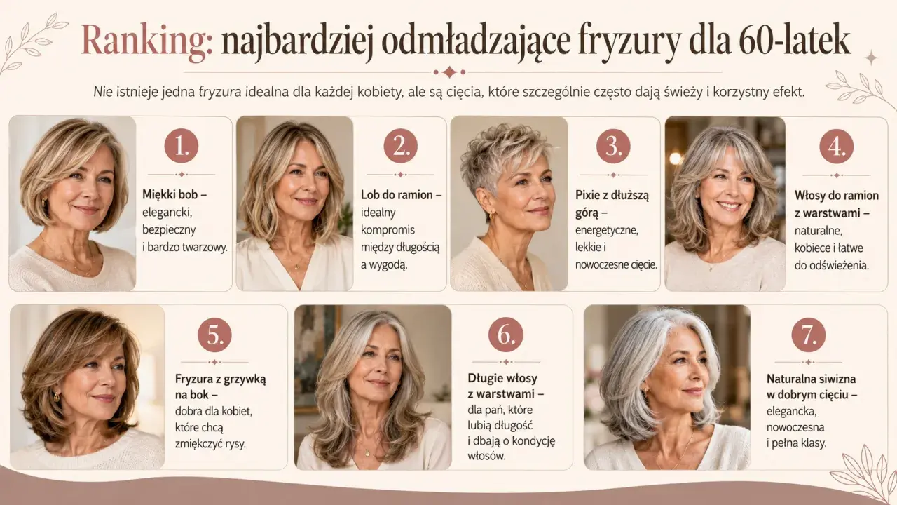 Kobieta z włosami do ramion, w eleganckim, warstwowym cięciu, prezentuje naturalny i kobiecy styl.