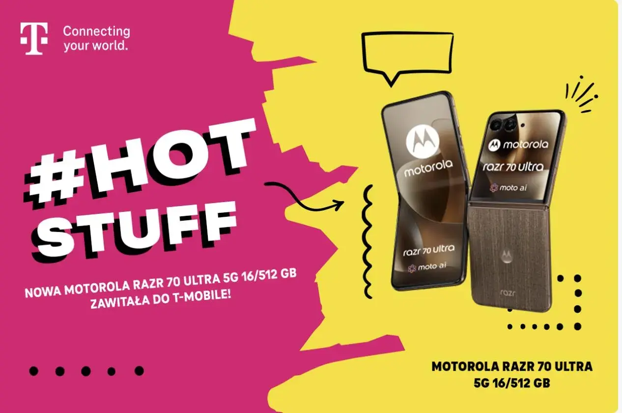 Nowy flagowiec motoroli, RAZR 70 Ultra 5G, w T-Mobile. #HOT STUFF!