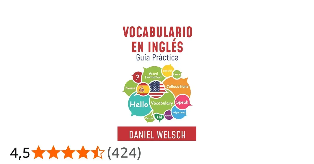 Guía práctica de vocabulario en inglés, ideal para aprender palabras en inglés para niños. Incluye temas como sustantivos, verbos y saludos.
