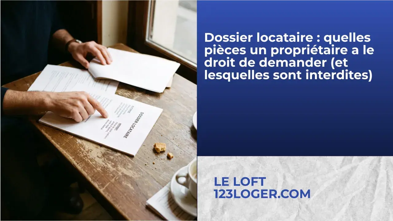 Un homme examine un dossier locataire, listant les documents autorisés et interdits. Idéal pour louer sans bail en toute légalité.