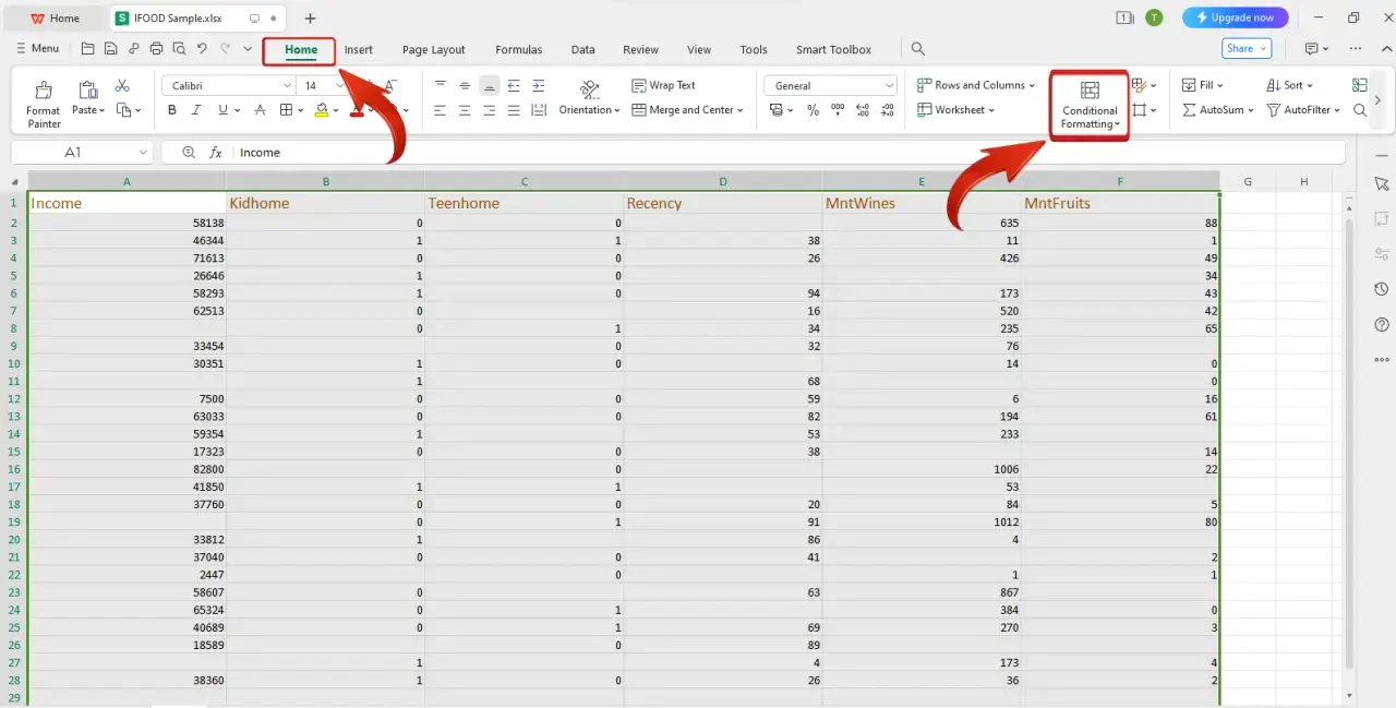Wybierz opcję formatowanie warunkowe excel, aby wizualnie analizować dane w arkuszu.