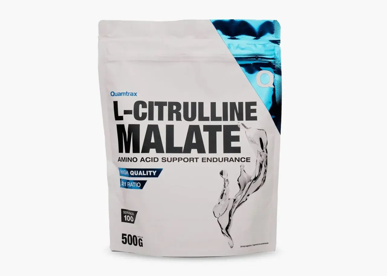 Bolsa de L-Citrulline Malate Quamtrax. Descubre para qué sirve la citrulina malato: apoya la resistencia y el rendimiento.
