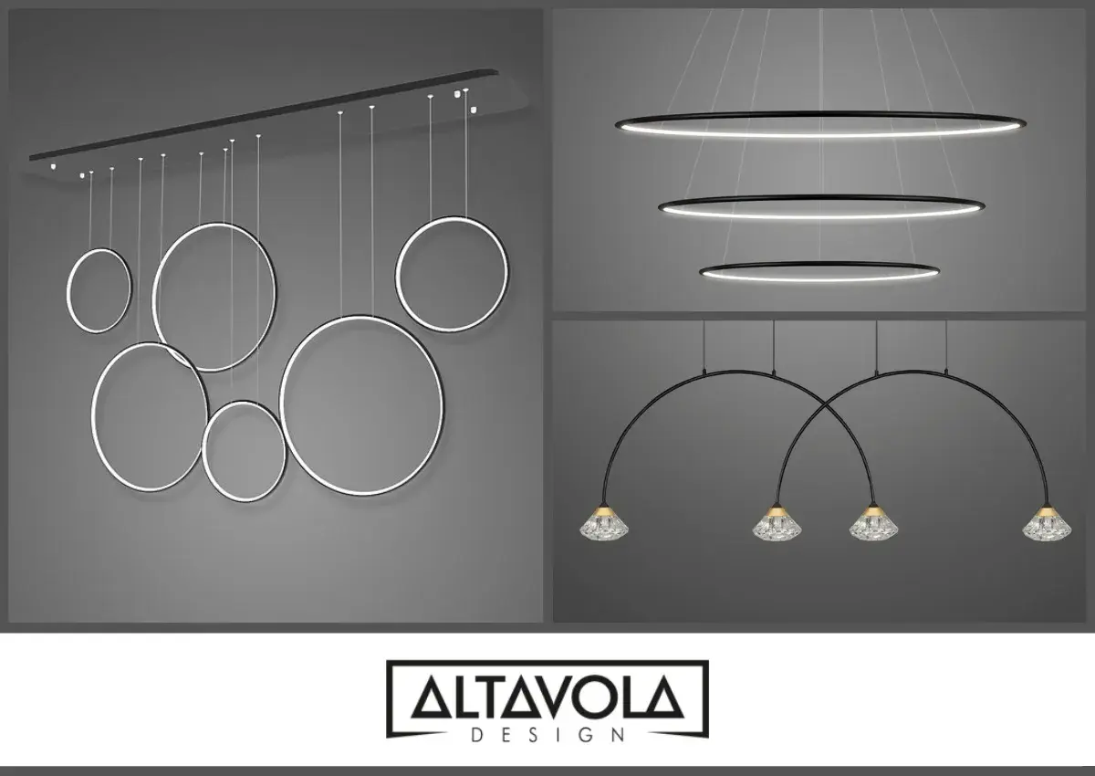 Nowoczesne lampy wiszące, w tym okręgi i łuki z kryształowymi kloszami. Energooszczędne oświetlenie, które doda elegancji każdemu wnętrzu.
