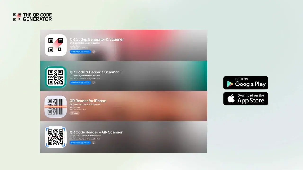 Aplikacja kod qr: generatory i skanery kodów QR na iPhone'a i iPada. Dostępne w App Store i Google Play.