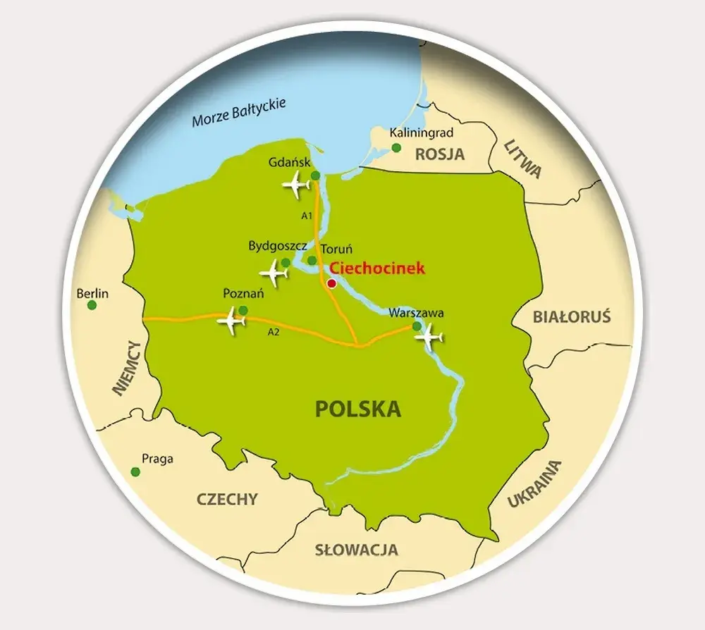 Gdzie leży Ciechocinek? Odkryj jego lokalizację na mapie Polski