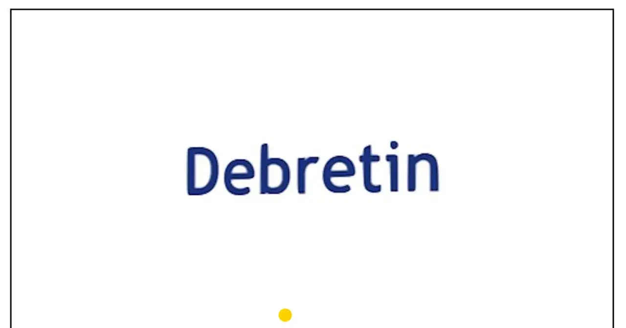 Debretin na co? Nazwa leku na białym tle.