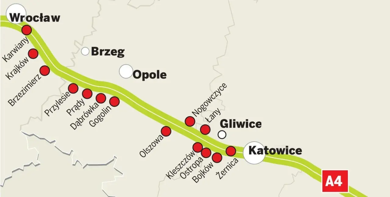 Gdzie dokładnie są bramki na autostradzie A4? Sprawdź lokalizację i opłaty!