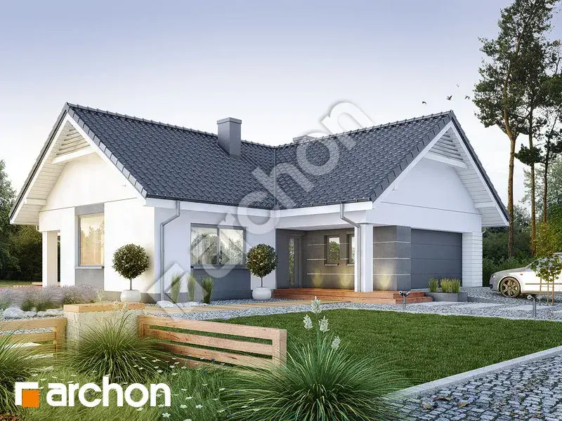 Dom w bonsai 2: nowoczesny projekt parterowy od ARCHON+