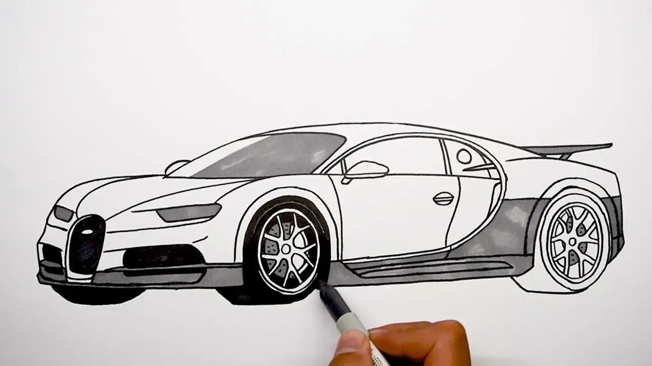 Jak narysować Bugatti Chiron w prosty sposób – krok po kroku