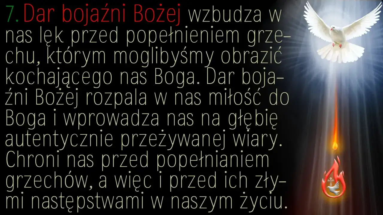 Biały gołąb z rozpostartymi skrzydłami, symbol Ducha Świętego, zstępuje w promieniach światła. Tekst nawiązuje do Psalmu 112.