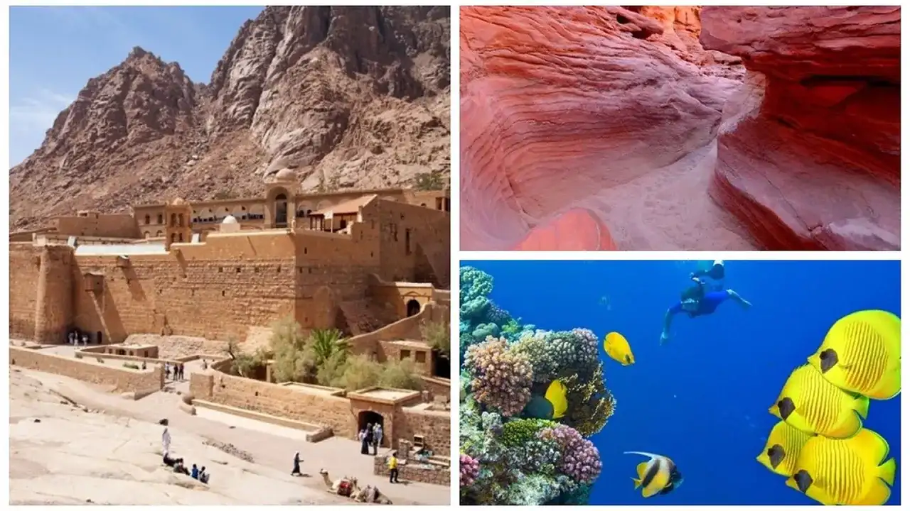 Niezapomniane wycieczki z Sharm El Sheikh: klasztor, kanion i podwodny świat Morza Czerwonego.