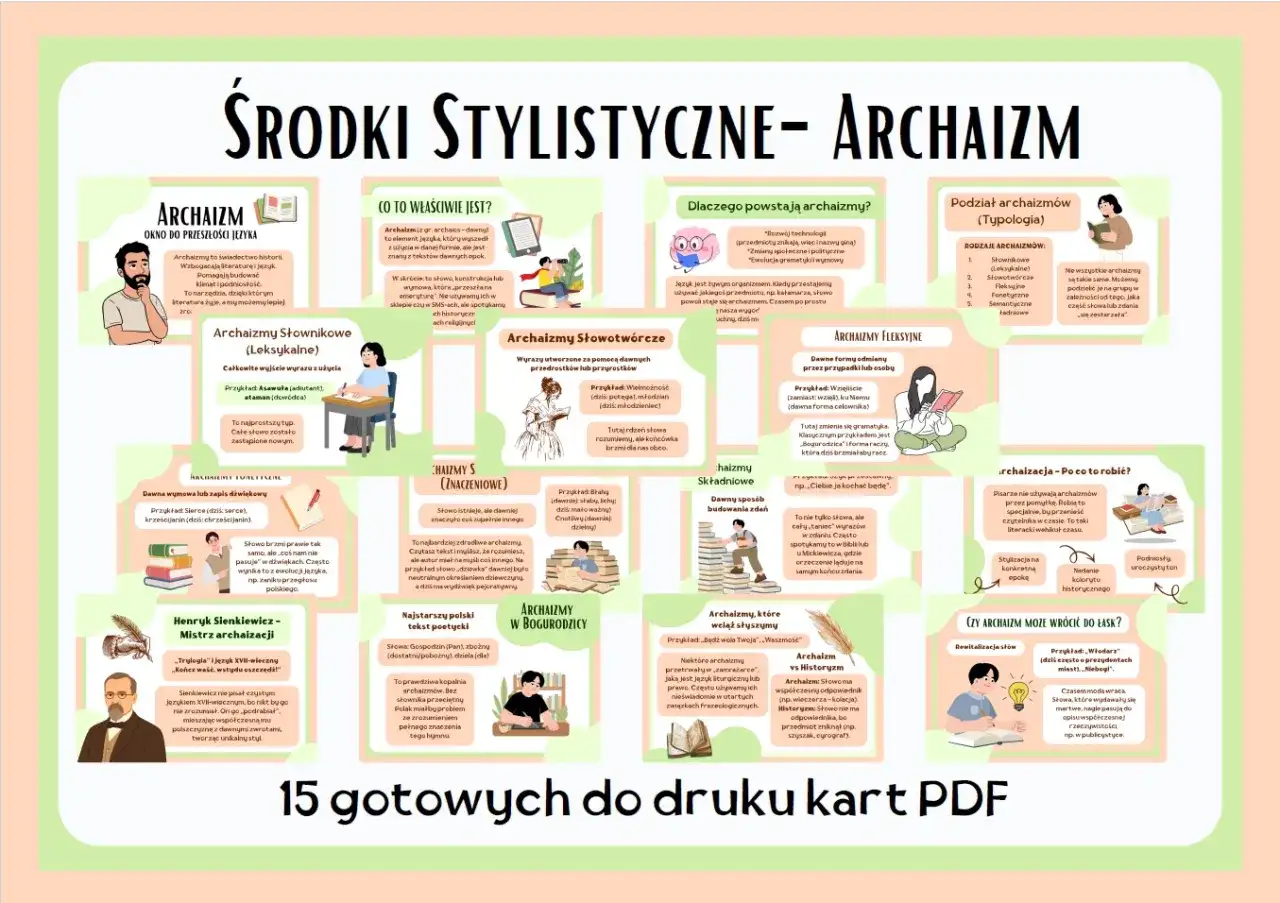 Archaizmy w języku polskim: okno do przeszłości, słownikowe, słowotwórcze, fleksyjne, znaczeniowe, historyzmy, archaizmy w bogurodzicy.
