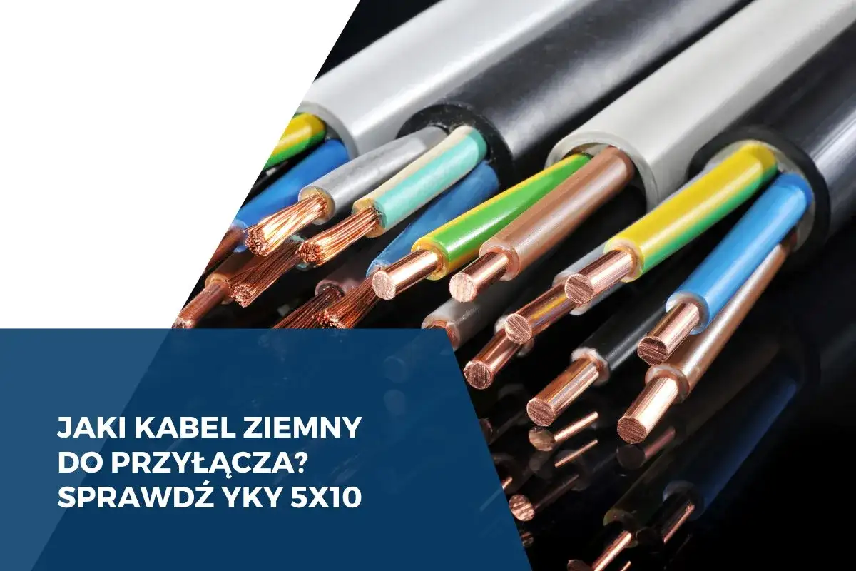Zbliżenie na końcówki kabli elektrycznych, gdzie widać miedziane żyły. Jaki kabel ziemny do przyłącza? Sprawdź YKY 5x10.