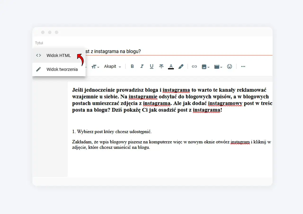 Jak dodać post z Instagrama do posta na blogu? Poradnik krok po kroku.