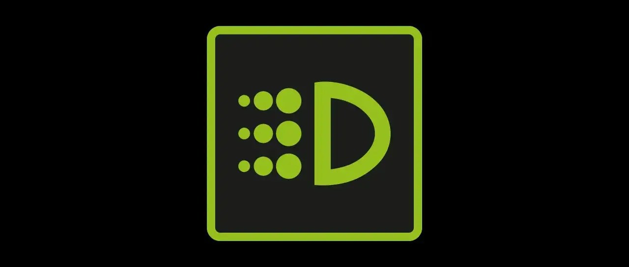 Icône de feux diurnes arrière : un carré vert sur fond noir, avec un symbole "D" vert et des points lumineux.