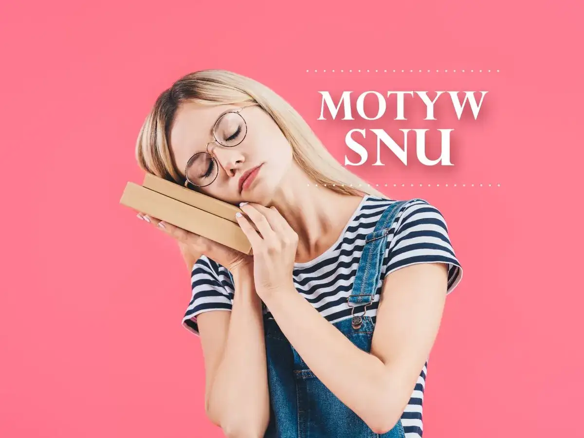 Dziewczyna w okularach zasnęła z książkami na tle w kolorze różowym. Motyw snu.