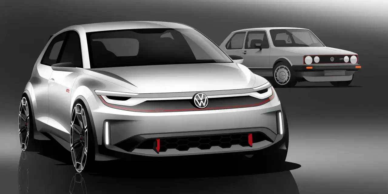 Nowoczesny i klasyczny Volkswagen GTI, pokazujący ewolucję designu.