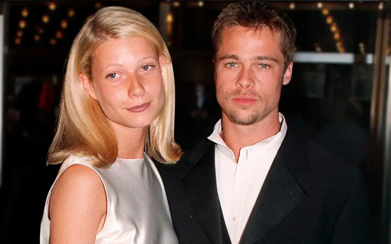 Gwyneth Paltrow i Brad Pitt na premierze jednego z filmów.