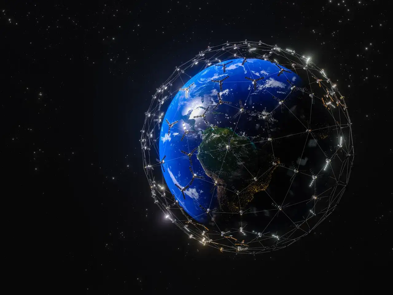 Sieć satelitów Starlink otacza Ziemię, zapewniając globalny internet. Wyobraź sobie tę prędkość!