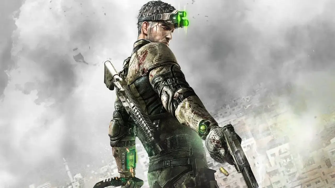 Sam Fisher w taktycznym stroju, z noktowizorem i bronią, gotowy do akcji w **Splinter Cell Remake**.