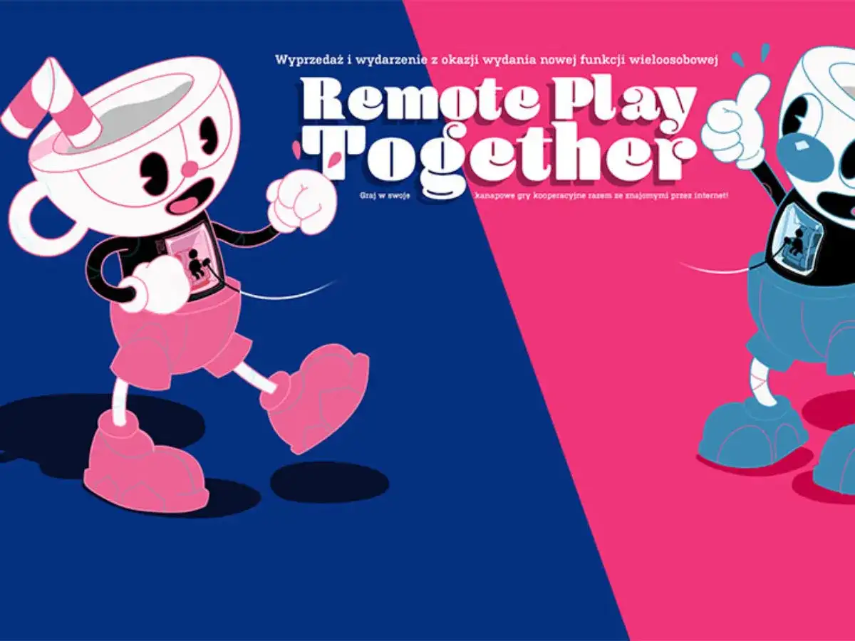 Cuphead i Mugman świętują premierę funkcji Remote Play Together, umożliwiającej wspólną grę kanapową online.