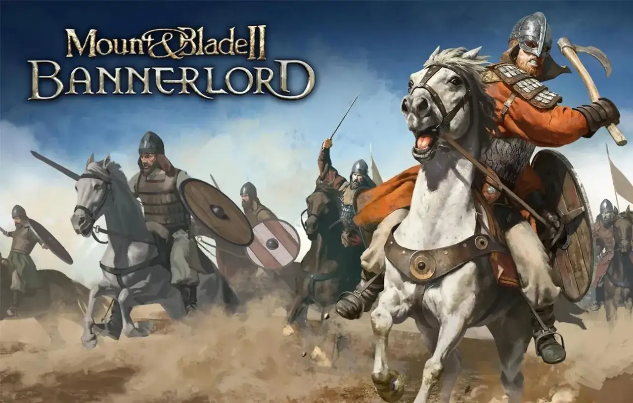 Rycerze na koniach w zbrojach, gotowi do walki. Bannerlord cheats mogą pomóc w tej epickiej bitwie.
