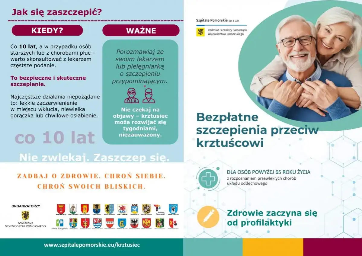 Bezpłatne szczepienia przeciw krztuścowi dla osób 65+ z chorobami płuc. Dbaj o zdrowie, chroń siebie i bliskich. #szczepienia65+koronawirus