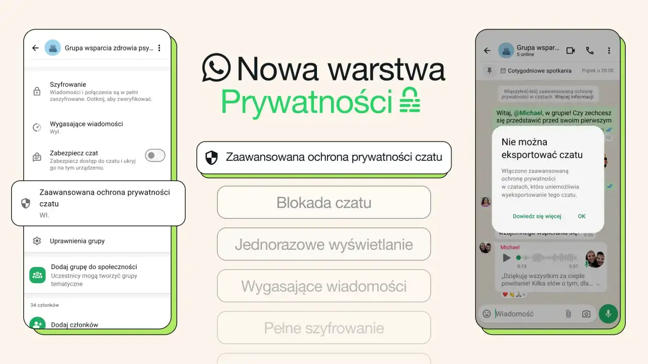 Jak założyć WhatsApp? Zobacz, jak włączyć zaawansowaną ochronę prywatności czatu, by Twoje rozmowy były bezpieczniejsze.