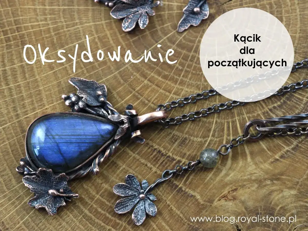 Oksydowanie biżuterii z labradorytem. Wspaniały naszyjnik i kolczyki w stylu rustykalnym.