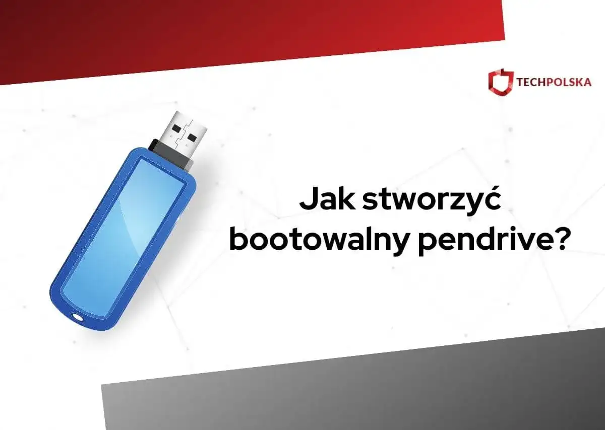 Niebieski pendrive, idealny do stworzenia bootowalny pendrive Windows 11.