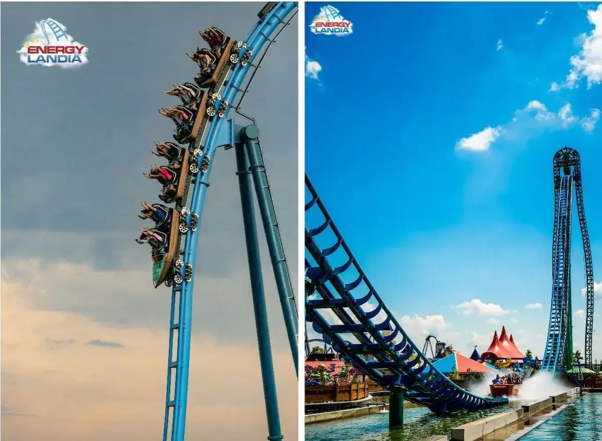 Energylandia kolejki nazwy: wagoniki pędzą po niebieskich torach, adrenalina gwarantowana!