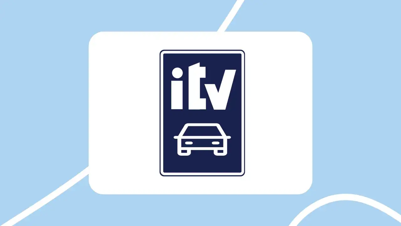 Icono de ITV con un coche. ¿Se puede transferir un coche sin ITV? Consulta la normativa.