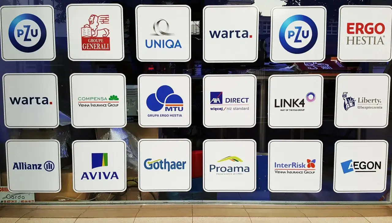 Logotypy ubezpieczycieli: PZU, Generali, Uniqa, Warta, Compensa, MTU, AXA Direct, Link4, Liberty, Allianz, Aviva, Gothaer, Proama, InterRisk, Aegon. Jak sprawdzić czy jestem ubezpieczony?