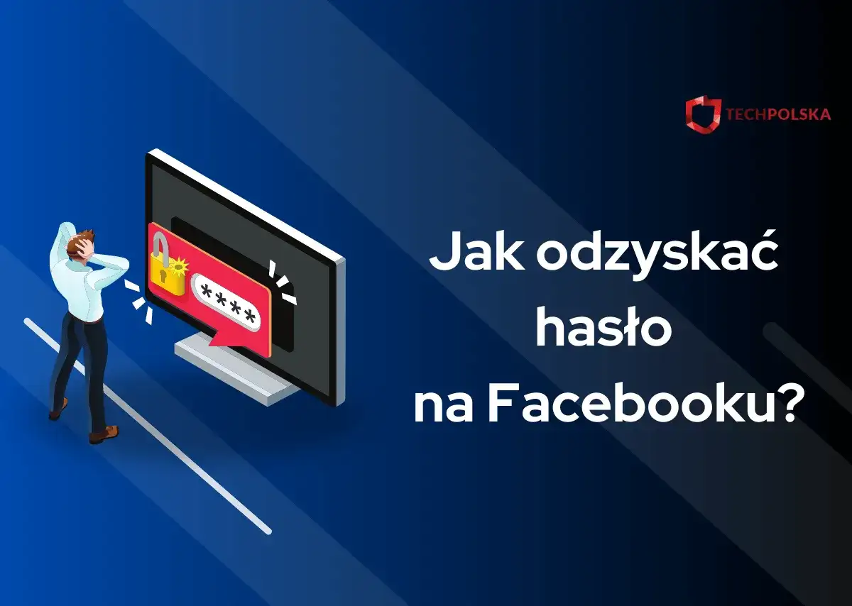Zdezorientowany mężczyzna patrzy na ekran komputera, gdzie widnieje komunikat o haśle. Dowiedz się, jak zmienić hasło na Facebooku, gdy zapomnisz swojego.