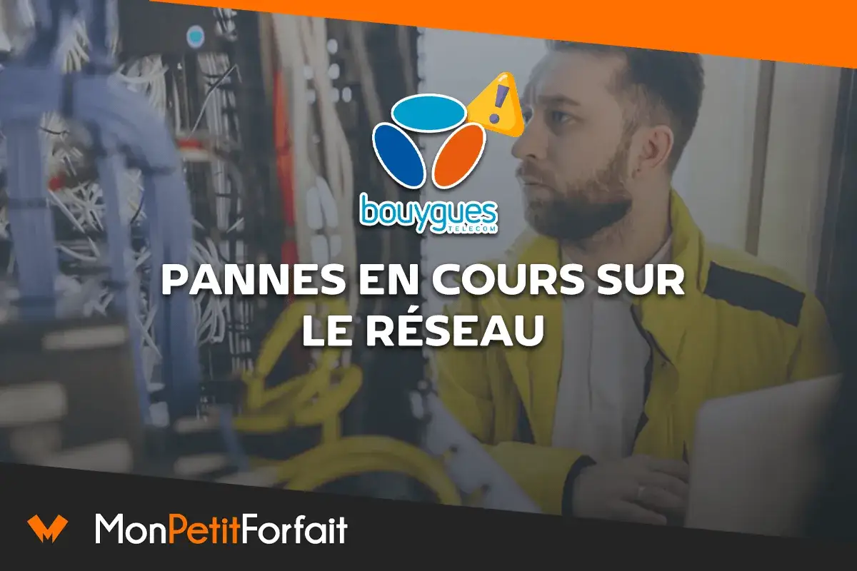 Technicien face à un problème de réseau Bouygues. Panne en cours sur le réseau.