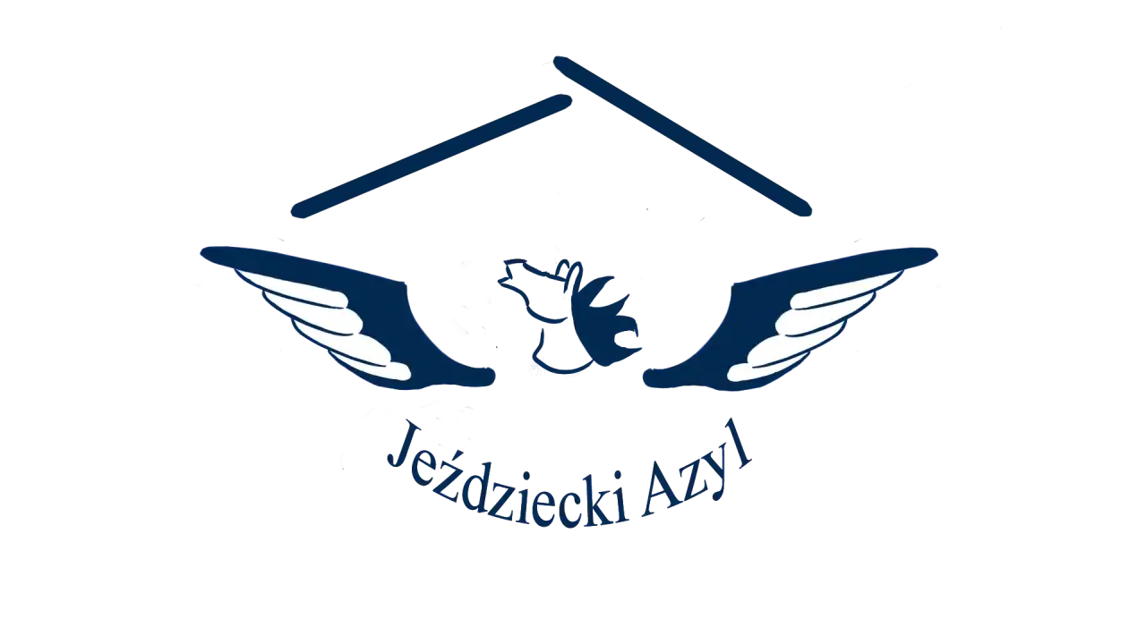 Jeźdźiecki Azyl, ośrodek rekreacji konnej Solec. Symbol skrzydlatego konia z łukiem nad głową.