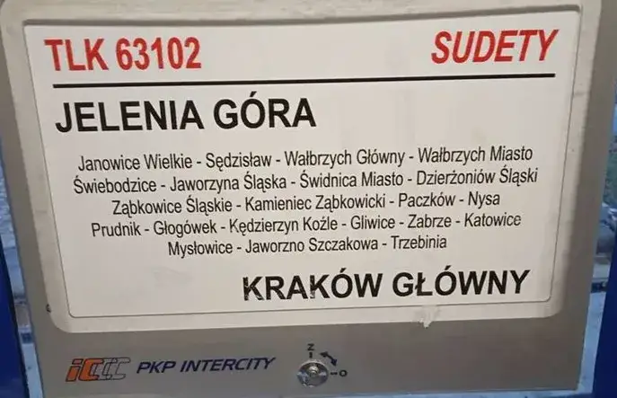 TLK Sudety: rozkład jazdy, trasa i stacje pośrednie z Krakowa do Jeleniej