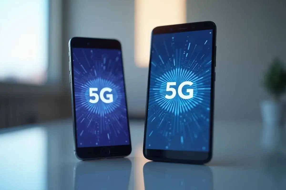Deux smartphones affichent le logo "5G". Un téléphone 5G peut-il fonctionner en 4G ? Oui, la compatibilité descendante est assurée.