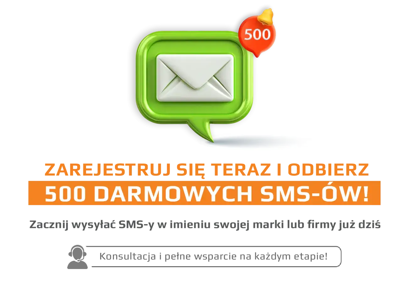 Zarejestruj się i odbierz 500 darmowych SMS-ów! Dowiedz się, jak wysłać SMS z internetu, by promować swoją markę.