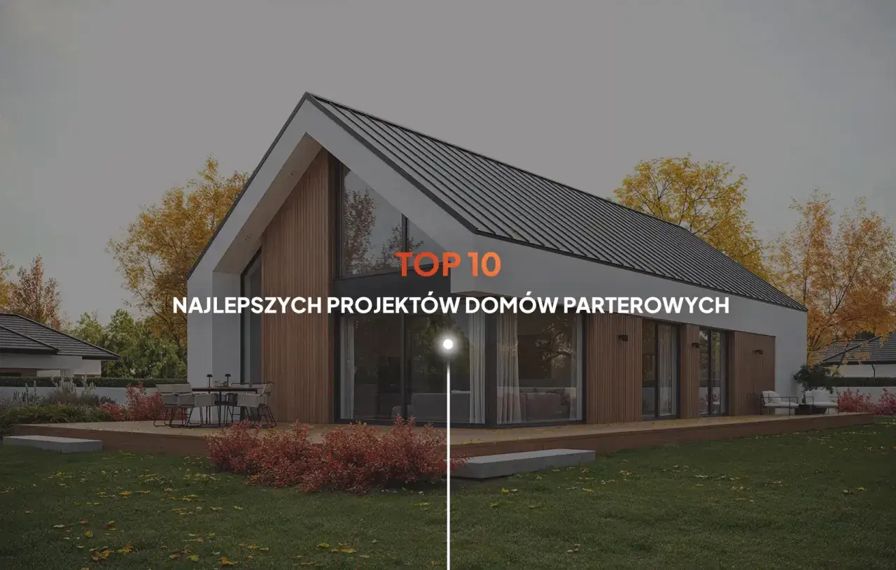 Nowoczesny dom parterowy z drewnianą elewacją i dużymi przeszkleniami. Prezentacja najciekawszych projektów domów parterowych.