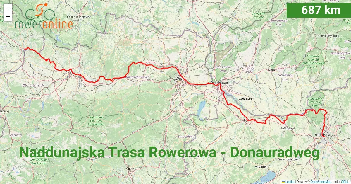 Najlepsza mapa Naddunajskiej Trasy Rowerowej - szczegóły i trasy