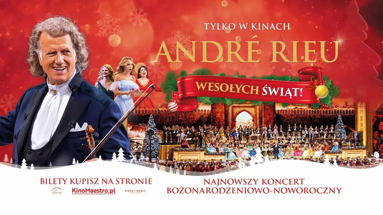 André Rieu w Polsce! Koncert bożonarodzeniowo-noworoczny z orkiestrą i chórem. Bilety na KinoMaestro.pl.