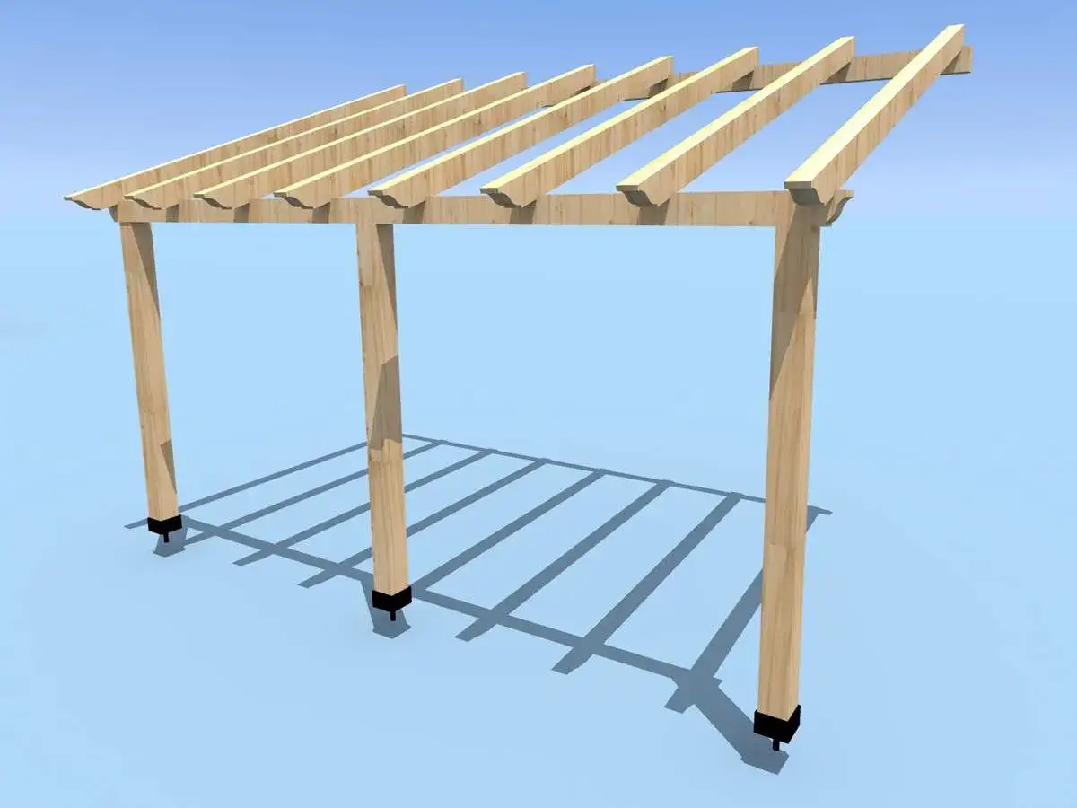 Estructura de madera para un porche. ¿Cuánto cuesta un porche así?