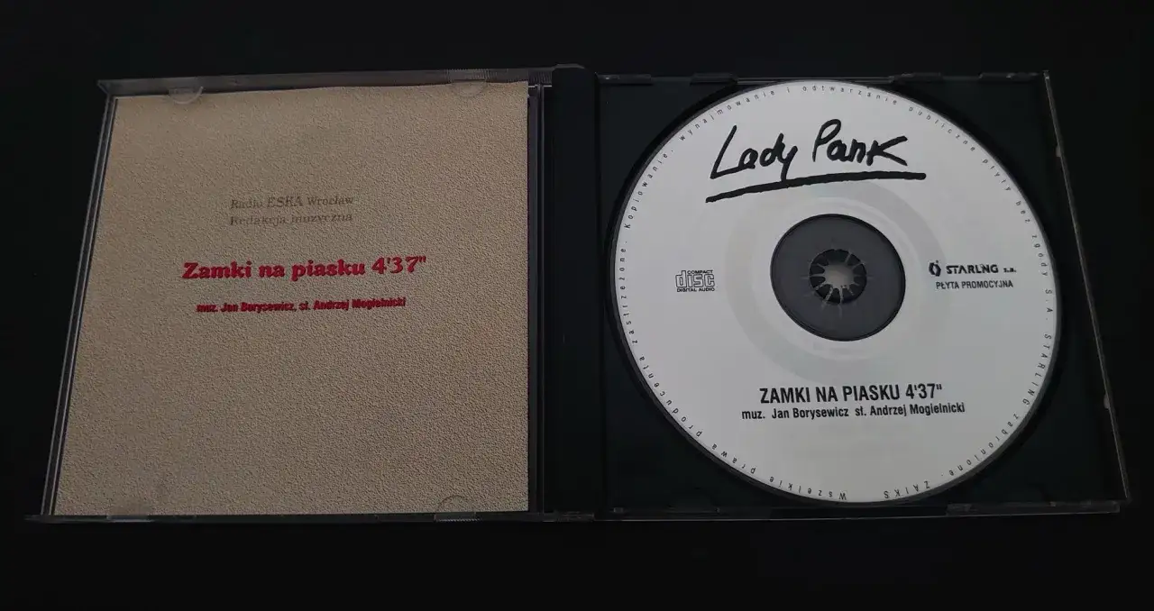 Lady Pank - Zamki na piasku 4'37". Promocyjna płyta CD z radiową wersją utworu.
