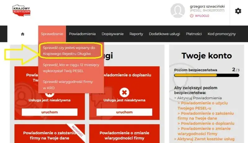 Czy jestem w KRD? Sprawdź, zanim będzie za późno na pomoc